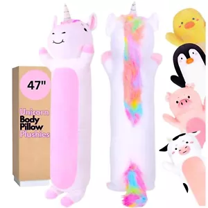 Unicorn Body Pillow for Kids 47 inches, Unicorn Plush Toys for Girls, Unicorn... - Picture 1 of 7