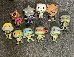 Funko POP LOOSE LOT 11 TMNT Figures April O’Neil Splinter Shredder Casey - Picture 1 of 5