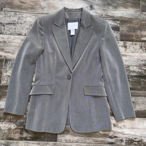 VOTRE NOM PARIS Designer Gray Blazer Jacket Lined EUR 2 US Size 6 single Button - Picture 1 of 11