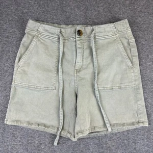 BKE Buckle Shorts Womens 27 Green 5'' Inseam Drawstring Stretch Chino - Picture 1 of 12