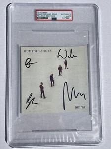 PSA DNA ENCASED MUMFORD AND SONS FULL BAND SIGNED AUTOGRAPHED DELTA CD COVER - Picture 1 of 2
