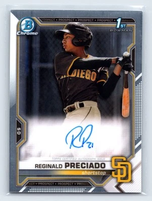 2021 Bowman Chrome #CPA-RPR Reginald Preciado Prospect Autographs - Image 1 of 2