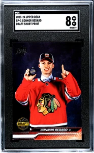 2023 Upper Deck Connor Bedard #SP-1 Draft Short Print SGC 8 - Bild 1 von 2