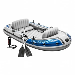 Aufblasbarer Boot Intex Excursion 4 Blau Weiß 315 x 43 x 165 cm - Bild 1 von 6