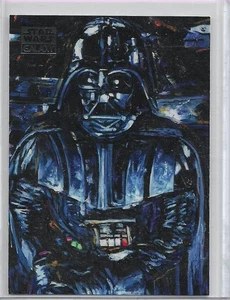 2012 Topps Star Wars Galaxy Serie 7 Darth Vader Portrait in Schwarz #49 - Bild 1 von 2