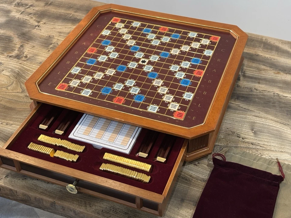 Vintage Franklin Mint Scrabble Collector's Edition Gold Plated Tiles - Image 1 of 4