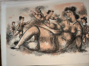 Chaim Gross “Mothers Love” Firmado Número 116/225 Color Litografía 22.5”x15” Sin Marco - Imagen 1 de 10