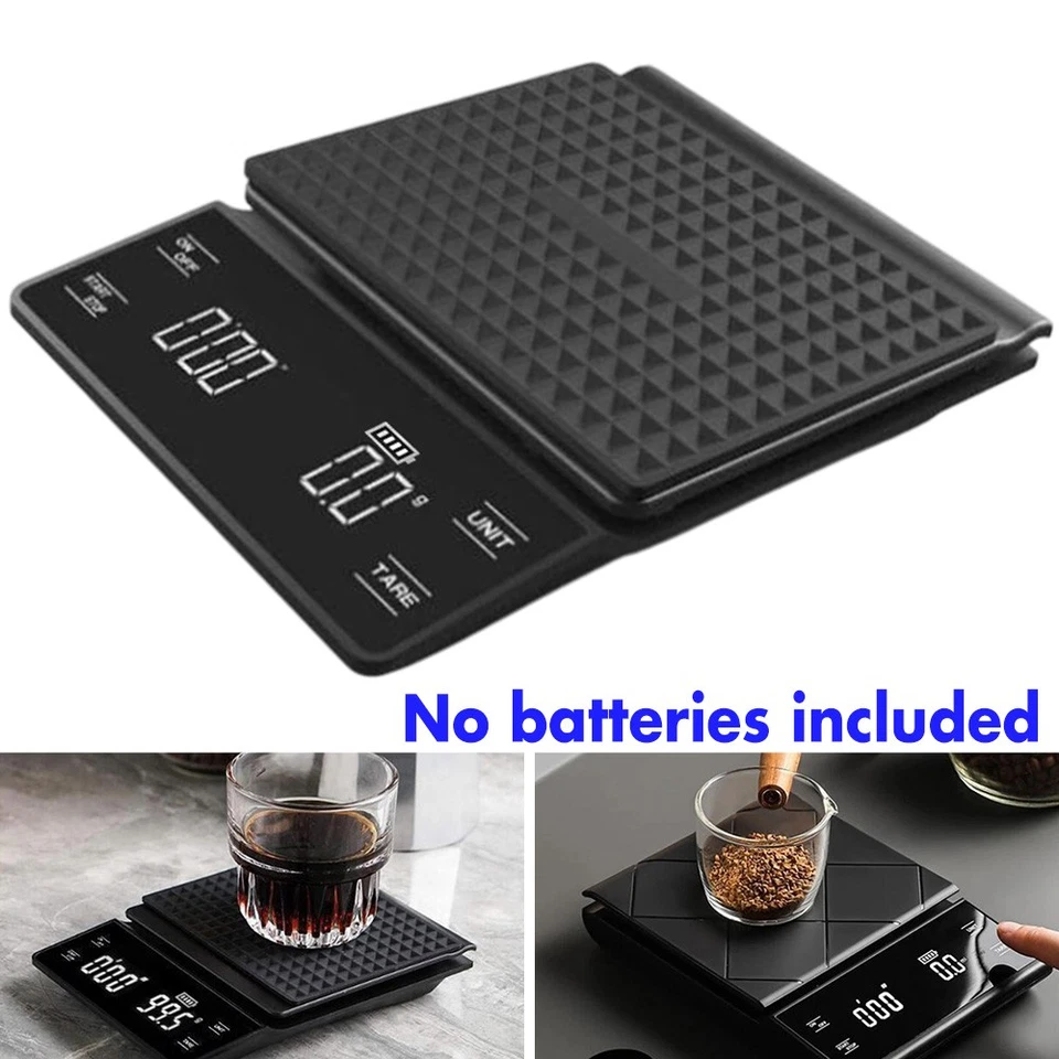 LED Digitale Kaffeewaage mit Timer Espressowaage Präzisionswaage 3kg/ 0.1 Gramm - Bild 1 von 4