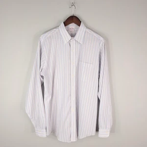 Brooks Brothers Shirt Mens Large 16-36 Non Iron Supima Cotton Dress Button Down - Picture 1 of 13