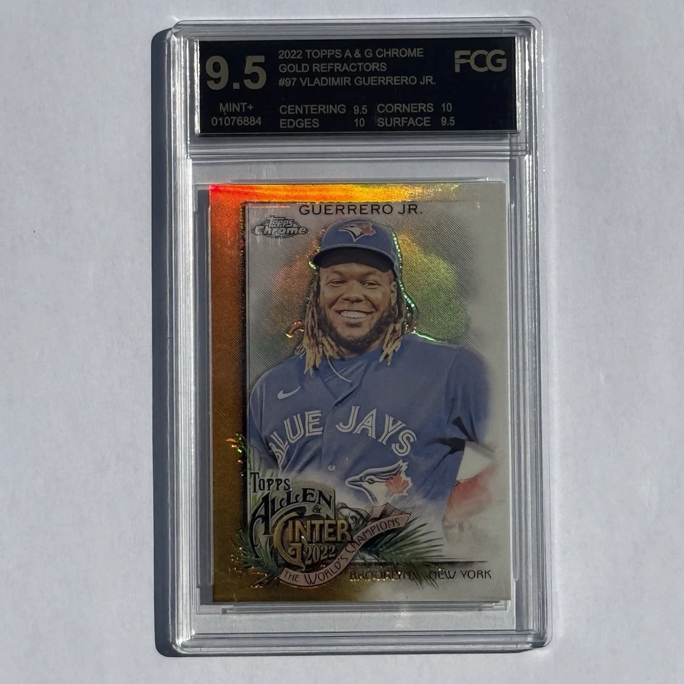 2022 Topps Allen & Ginter Chrome  Vladimir Guerrero Jr Gold Refractor /50 - Image 1 of 2