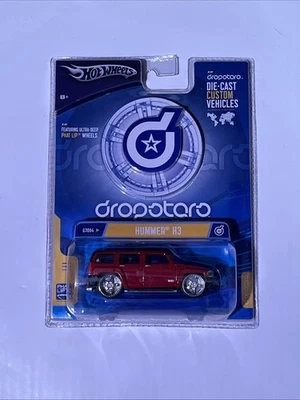 Hot Wheels Dropstars Phat Lip Rims Hummer H3 (Red) ✔️Die-Cast Custom Vehicles - Image 1 of 3