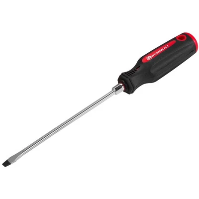 Powerbuilt 3/16 x 6 Inch Slotted Screwdriver with Double Injection Handle - - Image 1 of 2