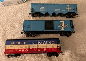 Athearn HO Boston And Maine Hopper And Boxcar Plus State Of Maine Boxcar Vintage - Picture 1 of 7