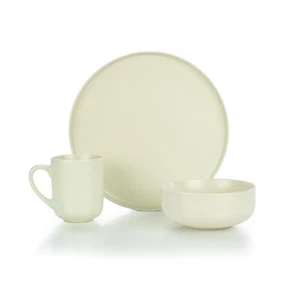 Everything Kitchens Modern Flat 12-Piece Dinnerware Set | Beige - Picture 1 of 7