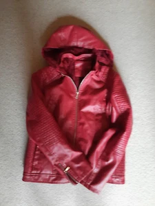 Damen Kunstlederjacke rot, Größe L, kaum getragen, - Bild 1 von 3