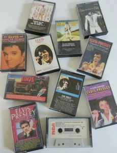 Vtg LOT 11 ELVIS PRESLEY 1970s 1980s TAPE CASSETTES Love Songs HITS Compilations - Picture 1 of 1