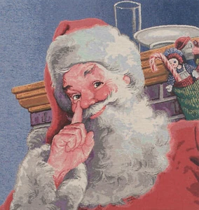 Kringle Nose Jacquard Woven Wall Hanging Holiday Christmas Decor, Ready to Hang - Picture 1 of 4