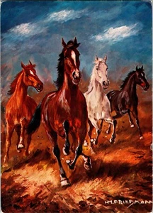 Postales caballos al galope Weichmann tarjetas de la corte caballos alemanes Alemania Occidental - Imagen 1 de 2