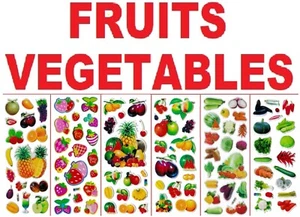 3D Stickers FRUITS VEGETABLES 🍇🍈🍉🍊🍋🍌🍎🍏🍐🍑🍒🍓🥝🍅🥥🥑🍆🥔🥕🌽🌶🥒 food - Picture 1 of 19