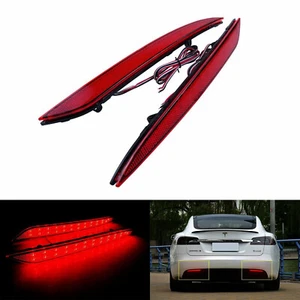 LED Rear Bumper Reflector Brake Parking Light Lamp For Tesla Model S 2012-2024 - Picture 1 of 4