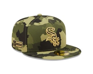 Cappello Chicago White Sox New Era mimetico forze armate sul campo 59FIFTY aderente - Foto 1 di 7