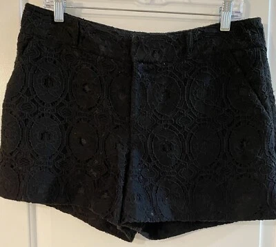 Pantalones cortos con cordones negros Elle para mujer talla 8, 34" cintura dos bolsillos. 431 Foto 1 de 4