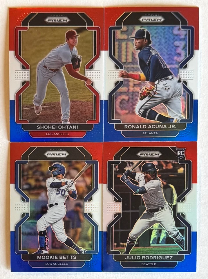 2022 Panini Prizm Baseball - RED WHITE BLUE PRIZM - You Pick Complete Your Set - Image 1 of 1