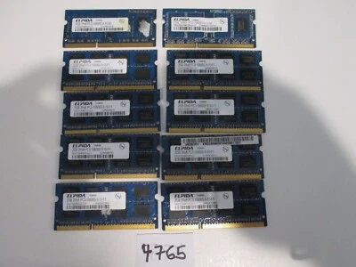 Elpida 10x2Gb=20Gb PC3-10600 1333Mhz DDR3 SODIMM Laptop Memory RAM (4765) - Image 1 of 2