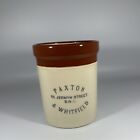 Vtg England Paxton & Whitfield Brown Ceramic Stoneware Jar