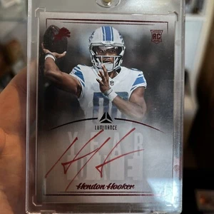 Hendon Hooker Luminance Red Ink Auto Detroit Lions NFL - Picture 1 of 2