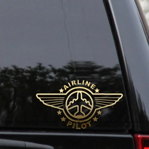 Airline Pilot Wings Vinyl Decal Sticker - Picture 1 of 2