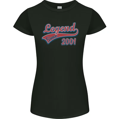 Legend Since 24th Birthday 2001 Womens Petite Cut T-Shirt - Image 1 of 4