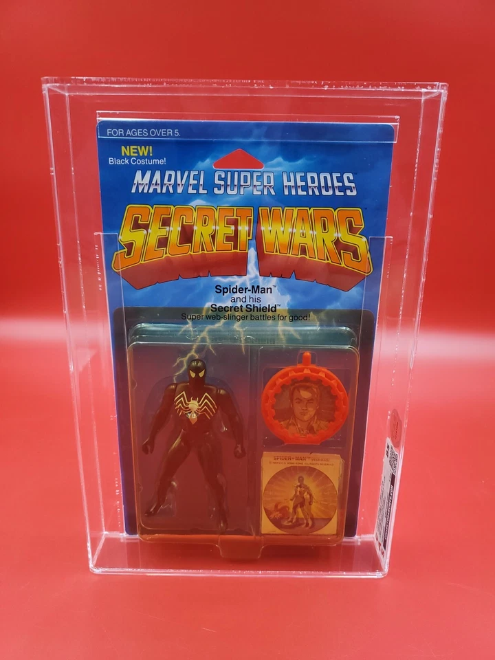1984 Mattel Marvel Super Heroes Secret Wars Black Spiderman Action Figure MOC V2