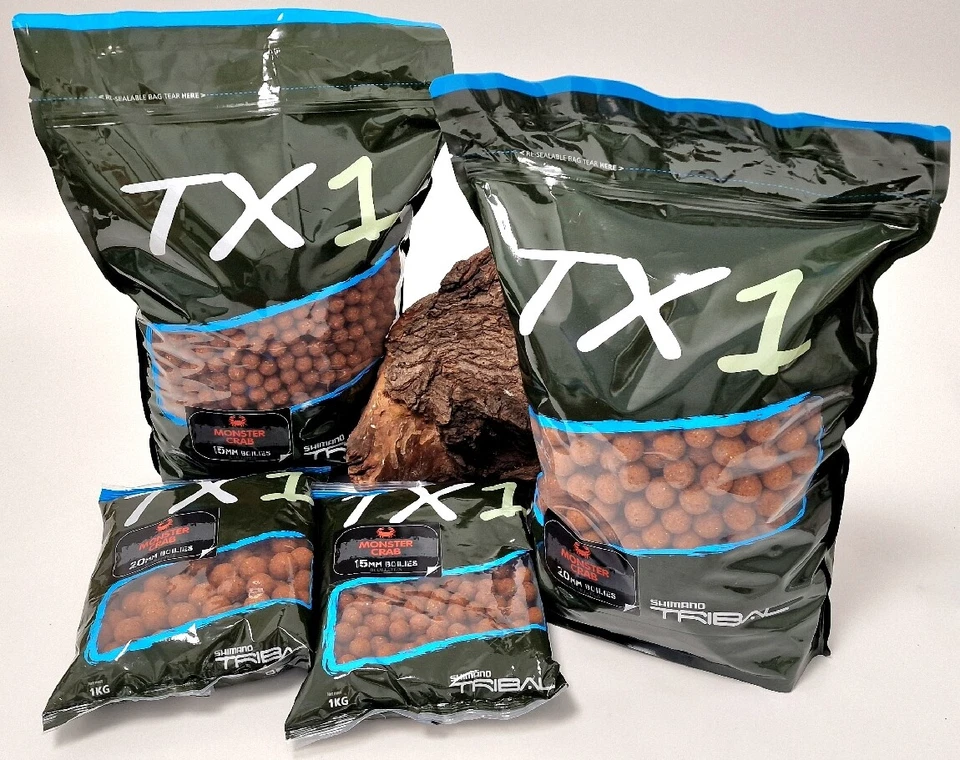 Shimano Tribal TX1 Monster Crab Boilie 15mm 20mm 1kg 5kg Krabbe Carp Baits NEW - Bild 1 von 1