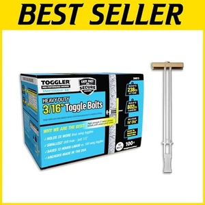 Secure Wall Mounts: SNAPTOGGLE Heavy-Duty Anchors, 238 lbs Capacity, 100 Count - Picture 1 of 9