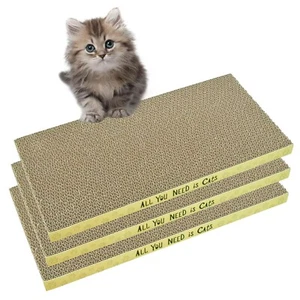 3 Pack Cardboard Cat Scratcher Pads ALL You NEED is Cats, 3-Pack - Picture 1 of 7