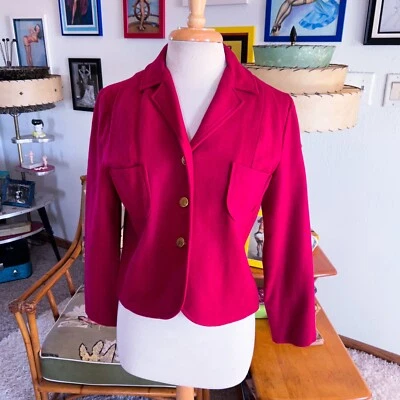 Chaqueta estilo baya rosa oscuro vintage años 50 M L Pinup Secretaria años 50 70 Foto 1 de 4