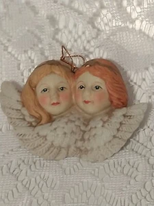 Porcelain Twin Angels Ornament Figurines Home Decor tblbc1 - Picture 1 of 12