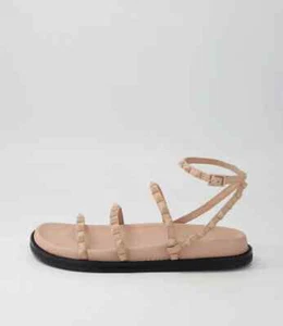 Midas Hazle Nude Leather Sandals - Size 37 - RRP $150 - Picture 1 of 4
