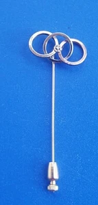 Vintage Solid Gold 14k Tri Color Gold Stick Pin - Picture 1 of 5