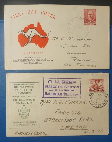 Australia lot of 2 FDC I Cover