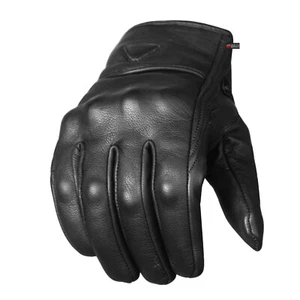 Men's Premium Leather Street Motorcycle Protective Cruiser Biker Gel Gloves - Picture 1 of 75