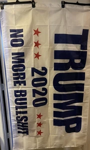 Donald Trump 2020 No More Bullshit White Polyester Flag 3x5 - Bild 1 von 5