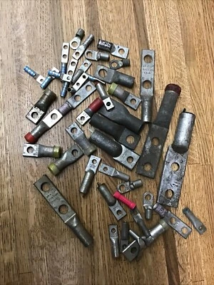 Assorted Lot Copper Compression Lugs & Heavy Gauge Terminal Butt Splice - Image 1 of 4