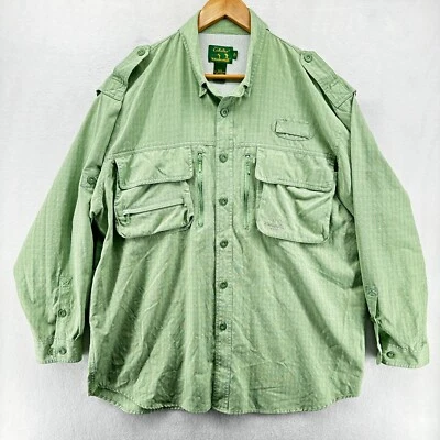 Cabela's Guidewear Button Up Shirt Green Men's Size XL Long Sleeve - Image 1 of 4