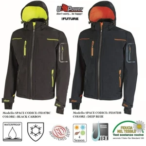 Giacca softshell da lavoro U-Power Space impermeabile traspirante con cappuccio - Imagen 1 de 5