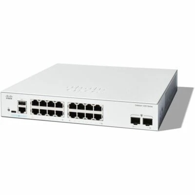 Cisco C1200-16T-2G Catalyst 16 Port Gig 2 Exp Slot SFP Managed Network Switch - Image 1 of 4
