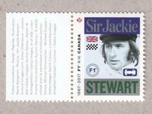 FORMULA 1, F1 = SIR JACKIE STEWART Miniature Sheet stamp MNH Canada 2017 #2992a - Picture 1 of 1