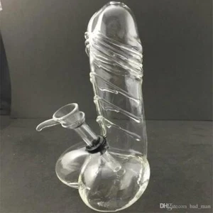 Pipas de vidrio para pene masculino de 8" jarrón de vidrio bong pipas de agua para fumar cachimbas - Imagen 1 de 13