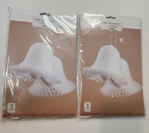Campane a nido d'ape Wilton Your Reception x4 tessuto bianco 11" con matrimonio rotondo completo - Foto 1 di 4